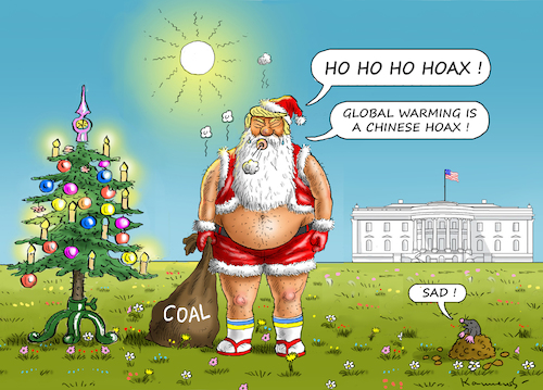 Cartoon: SANTA HOAX DONALD (medium) by marian kamensky tagged klimakonferenz,in,katowice,co2,polen,naturkatastrophen,klimakonferenz,in,katowice,co2,polen,naturkatastrophen