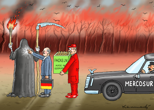 Cartoon: SCHOLZ IN SÜDAMERIKA (medium) by marian kamensky tagged scholz,in,südamerika,mercosur,scholz,in,südamerika,mercosur