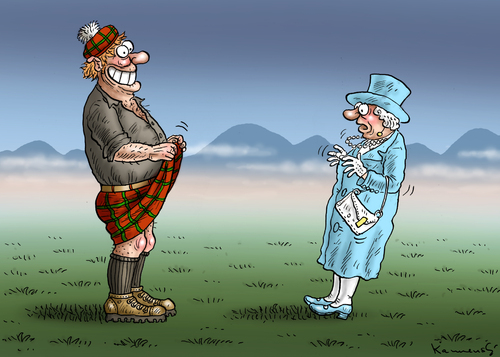 Cartoon: Schottische Separatisten (medium) by marian kamensky tagged schottentrennung,von,england,eu,queen,elisabeth,schottentrennung,von,england,eu,queen,elisabeth