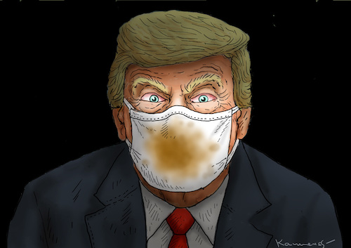 Cartoon: SHIT PRIEST TRUMP (medium) by marian kamensky tagged coronavirus,epidemie,gesundheit,panik,stillegung,trump,pandemie,coronavirus,epidemie,gesundheit,panik,stillegung,trump,pandemie