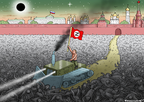 Cartoon: SIEGESZUG (medium) by marian kamensky tagged putins,bescherung,ukraine,provokation,swift,nato,osterweiterung,putins,bescherung,ukraine,provokation,swift,nato,osterweiterung