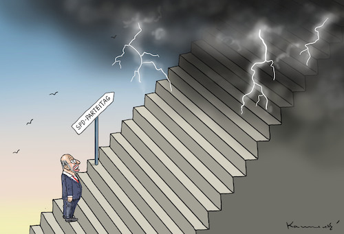 Cartoon: SPD PARTEITAG (medium) by marian kamensky tagged groko,spd,parteitag,groko,spd,parteitag