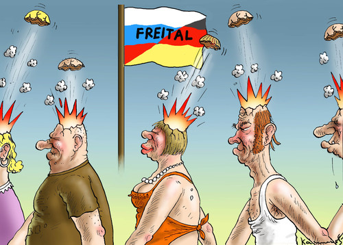 Cartoon: TAL DER FREIEN (medium) by marian kamensky tagged freital,rassismus,ostdeutschland,flüchtlinge,freital,rassismus,ostdeutschland,flüchtlinge