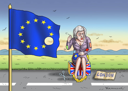 Cartoon: THERESA MAY IS GOING HOME (medium) by marian kamensky tagged brexit,theresa,may,england,eu,brexit,theresa,may,england,eu