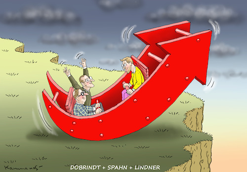 Cartoon: TRIO MORTALE (medium) by marian kamensky tagged populismus,dobrindt,lindner,spahn,populismus,dobrindt,lindner,spahn