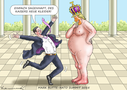 Cartoon: ÜBERWÄLTIGTER TRUMP (medium) by marian kamensky tagged nato,gipfel,in,den,haag,nato,gipfel,in,den,haag