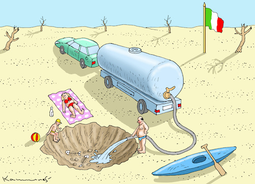 Cartoon: URLAUB IN ITALIEN (medium) by marian kamensky tagged urlaub,in,italien,urlaub,in,italien