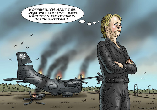 Cartoon: Ursula von der Leyen (medium) by marian kamensky tagged bundeswehr,ursula,von,der,leyen,gauck,familienfreundlich,bundeswehr,ursula,von,der,leyen,gauck,familienfreundlich