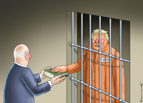 Cartoon: VEREIDIGUNG (medium) by marian kamensky tagged born,stormy,daniels,trump,betrug,born,stormy,daniels,trump,betrug