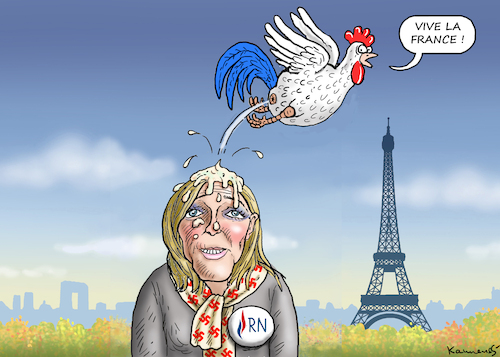Cartoon: VIVE LA FRANCE! (medium) by marian kamensky tagged vive,la,france,macron,le,pen,vive,la,france,macron,le,pen