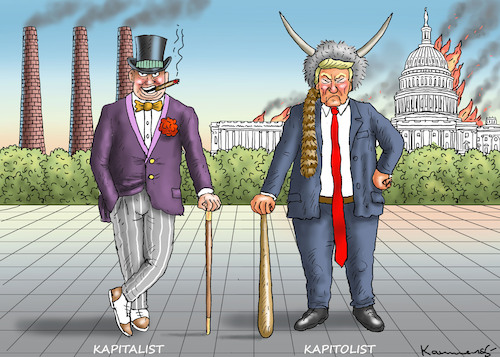 Cartoon: KAPITOLIST TRUMP (medium) by marian kamensky tagged trump,nicht,in,colorado,und,maine,trump,nicht,in,colorado,und,maine