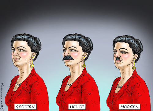 Cartoon: WAGENKNECHT (medium) by marian kamensky tagged wagenknecht,bsw,afd,wagenknecht,bsw,afd