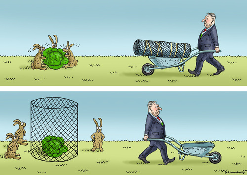 Cartoon: WARUM ORBAN KOHL BESUCHT (medium) by marian kamensky tagged warum,orban,kohl,besucht,warum,orban,kohl,besucht