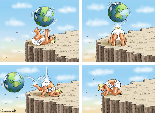 Cartoon: WELTZERSTÖRER (medium) by marian kamensky tagged musk,trump,zuckerberg,bezos,felon,and,elon,in,panama,kanada,grönland,musk,trump,zuckerberg,bezos,felon,and,elon,in,panama,kanada,grönland