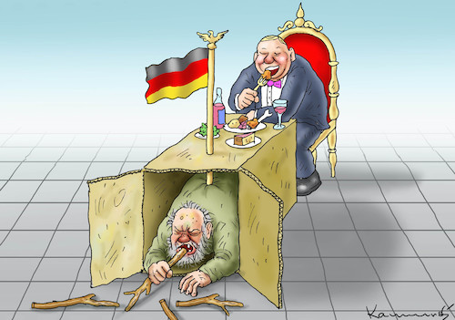 Cartoon: WOHER DER WOHLSTAND KOMMT (medium) by marian kamensky tagged merkel,seehofer,unionskrise,csu,cdu,flüchtlinge,gauland,merz,afd,spahn,akk,immunität,björn,höcke,hackerangriff,verfassungsschutz,politischer,aschermittwoch,söder,merkel,seehofer,unionskrise,csu,cdu,flüchtlinge,gauland,merz,afd,spahn,akk,immunität,björn,höcke,hackerangriff,verfassungsschutz,politischer,aschermittwoch,söder