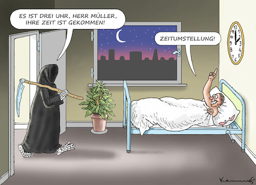 Cartoon: ZEITUMSTELLUNG (medium) by marian kamensky tagged zeitumstellung,zeitumstellung