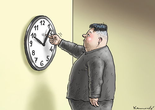 Cartoon: ZEITVERDREHER KIM JONG UN (medium) by marian kamensky tagged zeitverdreher,kim,jong,un,zeitverdreher,kim,jong,un