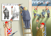 Cartoon: ANTITERRORIST TRUMP (small) by marian kamensky tagged us,wahlen,joe,biden,trump,corona,bob,woodward