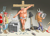 Cartoon: ARMES OSTERN-OPFER DONNY (small) by marian kamensky tagged demokratie,in,gefahr,trump,ukraine,putin,ostern,bibel