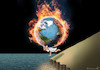 Cartoon: ATLAS HAT HÄNDE VOLL ZU TUN (small) by marian kamensky tagged mittelmeer,urlaub,waldbrände,türkei,griechenland