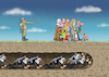 Cartoon: AUSTREIBUNG (small) by marian kamensky tagged hamas,greift,israel,an