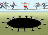 Cartoon: CORONA GIPFEL (small) by marian kamensky tagged coronavirus,epidemie,gesundheit,panik,stillegung,trump,pandemie