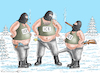 Cartoon: DER KLEINSTE MIT DEM GRÖßTEN (small) by marian kamensky tagged minneapolis,ice,trump,renee,nicole,good,alex,jeffrey,pretti,bovino