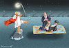 Cartoon: DER OHNMÄCHTIGE ALLMÄCHTIGE (small) by marian kamensky tagged strasse,von,hormus,wieder,gesperrt