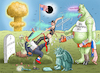 Cartoon: DOGE HORROR PICTURE SHOW (small) by marian kamensky tagged musk,trump,zuckerberg,bezos,felon,and,elon,in,panama,zölle,diktator,selenskyj,putin,ukraine,usa,tesla,doge
