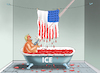 Cartoon: EISKALTE ORANGE (small) by marian kamensky tagged minneapolis,ice,trump,renee,nicole,good,alex,jeffrey,pretti,bovino