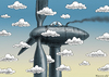 Cartoon: Energiewendiger Windmacher (small) by marian kamensky tagged energiewende,co2,klimagipfel,erneuerbare,energien,windkraft,diesel