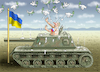 Cartoon: FRIEDENSTAUBENANGRIFF (small) by marian kamensky tagged putins,bescherung,ukraine,provokation,nato,osterweiterung
