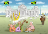 Cartoon: JAMAIKA KOALITION (small) by marian kamensky tagged merkel,versus,schulz,wahlkampf,2017,tv,duell,spd,cdu,jamaika,koalition,gauland,afd