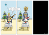 Cartoon: LAST CHRISTMAS (small) by marian kamensky tagged obama,trump,präsidentenwahlen,usa,baba,vanga,republikaner,putin,trumputin,demokraten,wikileaks,faschismus