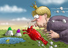 Cartoon: Merkels Liebestollwut (small) by marian kamensky tagged peer,steinbrück,kanzlerkandidat,wahlen,spd,sigmar,gabriel,attacke,angela,merkel,cdu,scu,stinkefinger
