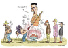 Cartoon: Mitt Romney disaster (small) by marian kamensky tagged mitt,romney,usa,vote