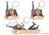Cartoon: MR. PRESIDENT TRUMP (small) by marian kamensky tagged obama,trump,präsidentenwahlen,usa,baba,vanga,republikaner,demokraten,wikileaks,faschismus