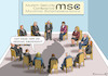 Cartoon: Münchner Sicherheitskonferenz (small) by marian kamensky tagged münchner,sicherheitskonferenz,trump,putin