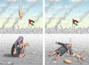 Cartoon: NETANYAHU WIRFT HILFSGÜTER (small) by marian kamensky tagged netanyahu,wirft,hilfsgüter,über,gaza