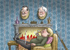 Cartoon: Schavan Guttenberg Merkel (small) by marian kamensky tagged schavan,guttenberg,merkel,doktortitel,plagiat,uni,trophäen