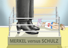 Cartoon: Schulzbesiegung (small) by marian kamensky tagged merkel,versus,schulz,wahlkampf,2017,tv,duell,spd,cdu,gauland,afd