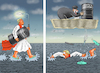 Cartoon: THE PROJECT FREEDOM AFTER ONE DA (small) by marian kamensky tagged the,project,freedom,after,one,day,iran,hormus,trump