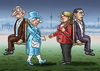 Cartoon: THE QUEEN ELISABETH IN BERLIN (small) by marian kamensky tagged alexis,tsipras,griechenland,rettungsschirm,eu,queen,elisabeth,merkel,griechowestern