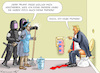 Cartoon: TRUMPS ABSCHIEBEWUT (small) by marian kamensky tagged musk,trump,zuckerberg,bezos,felon,and,elon,in,panama,zölle,diktator,selenskyj,putin,ukraine,usa,tesla,los,angeles,deportationen,doge