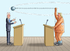 Cartoon: TV-DUELL (small) by marian kamensky tagged tv duell biden trump