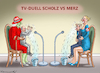 Cartoon: TV-DUELL SCHOLZ VS MERZ (small) by marian kamensky tagged tv,duell,scholz,vs,merz,afd,wahlen