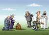 Cartoon: VOR DER WM (small) by marian kamensky tagged fifa,wm,brasilien,katar,korruption,fussball,sepp,blatter,papst,franziskus