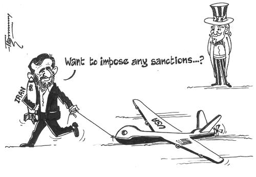 Cartoon: Drone in Iran (medium) by Thommy tagged drone,iran