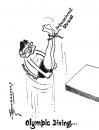 Cartoon: Olympic Diving in Progress (small) by Thommy tagged olympics,diving,mussharaf
