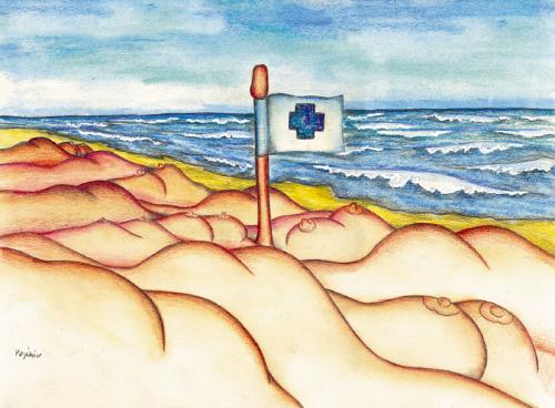 Cartoon: Beach2 (medium) by Krzyskow tagged cartoon,nature,character,comic,designfrau,girl,illustration,line,love,man,mann,music,politics,sport,tiere